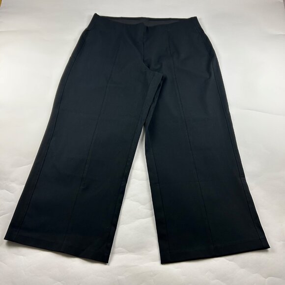 Old Navy Black Stretch Canvas High Rise Wide Leg Pixie Pant 2X - Picture 1 of 8